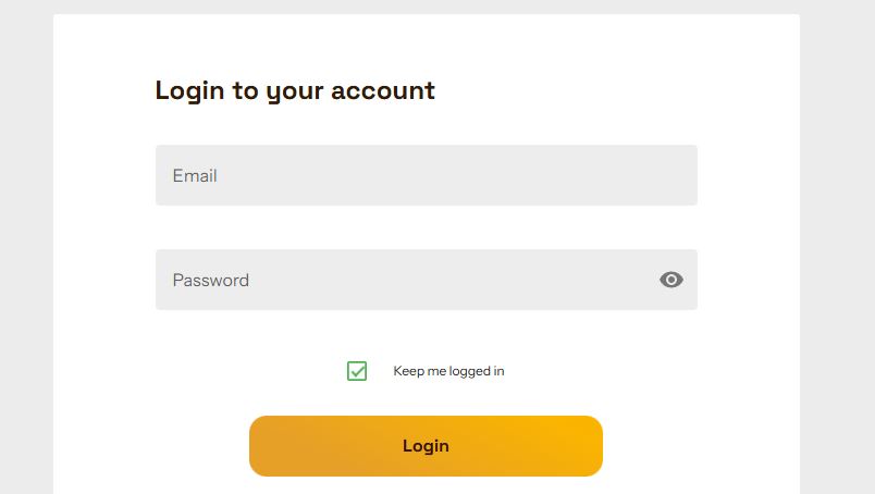 Enter email and password to login your casino account